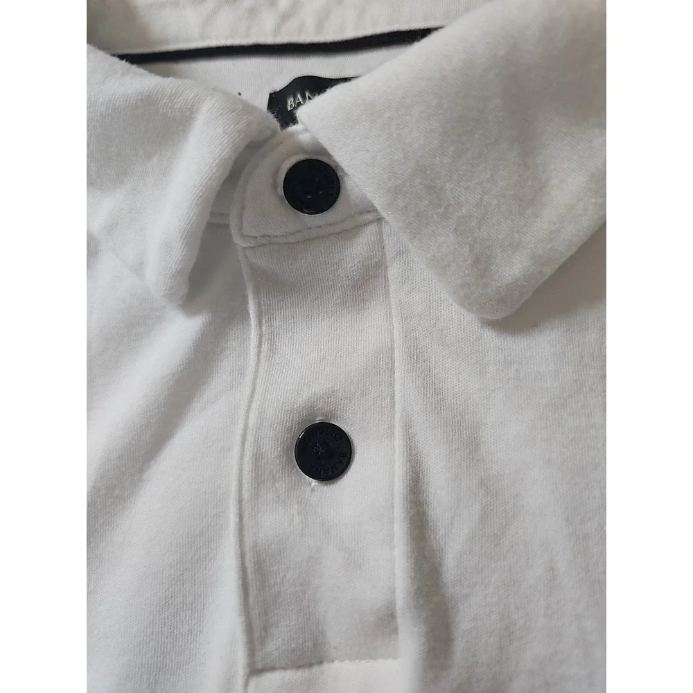 Banana Republic Men's‎ Short Sleeve Solid Polo Shirt White Size XL